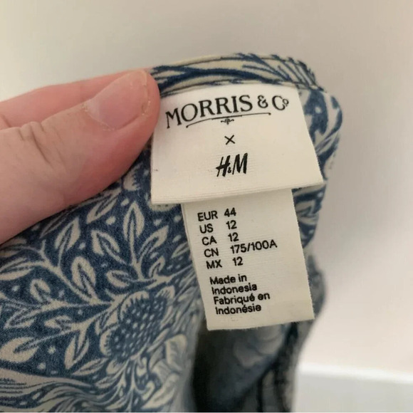 Morris & Co X Target Blue White Floral Dress 12 - Picture 4 of 13